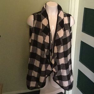 Black and white vest